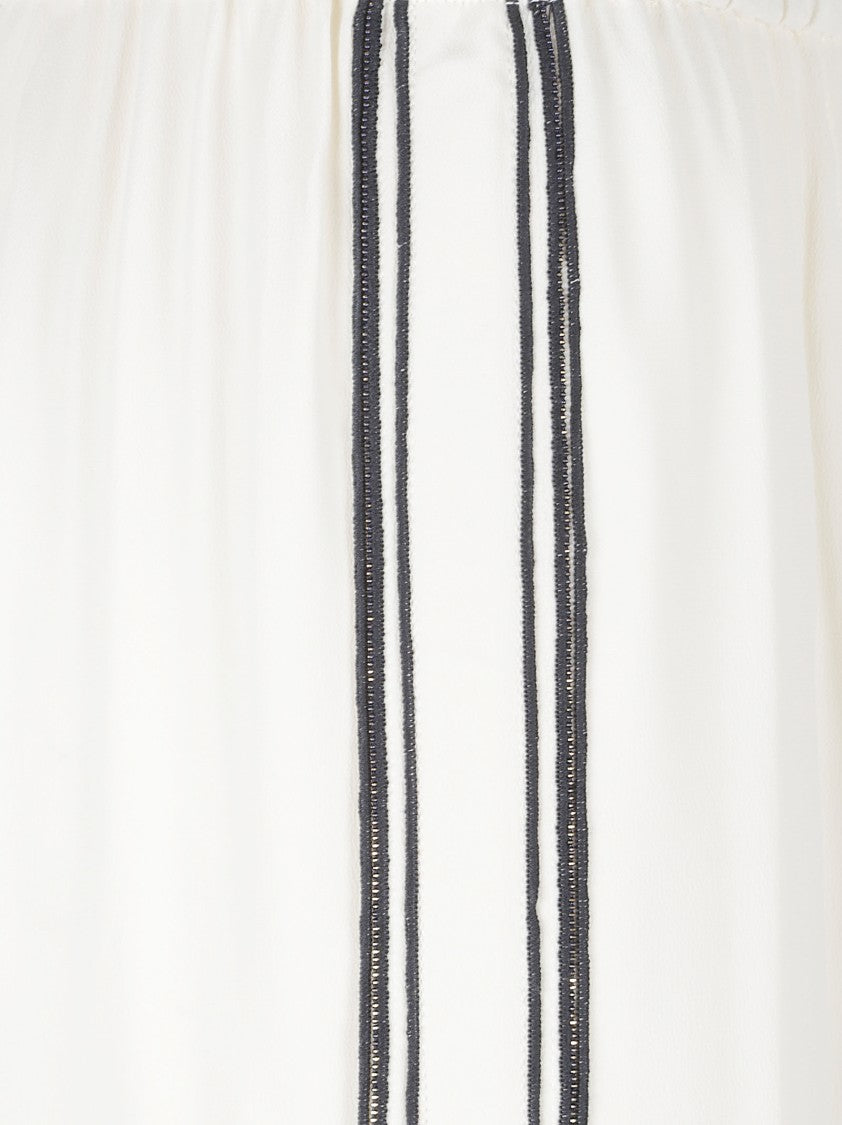 Fabiana Filippi Multicolor Crêpe De Chine Wide-Leg Pants