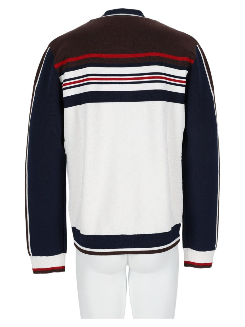 Casablanca Zip-Up White Viscose Sweatshirt
