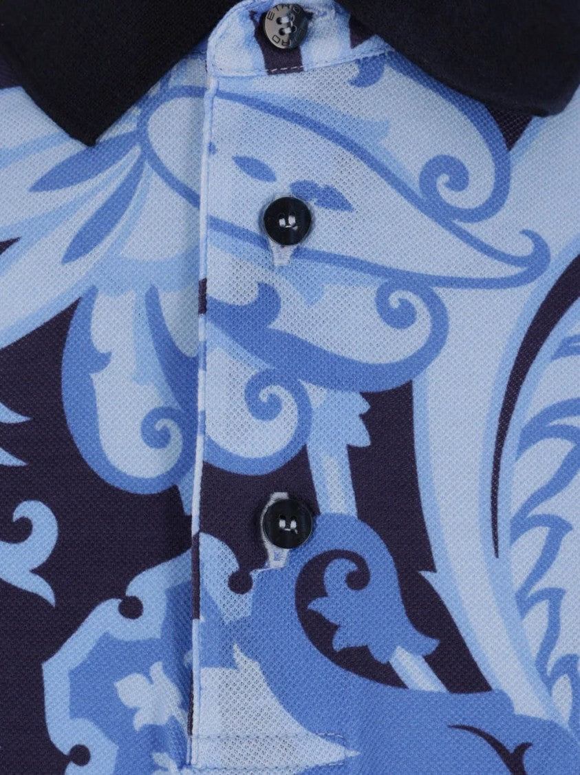 Etro Paisley Patterned Short Sleeve Polo Shirt