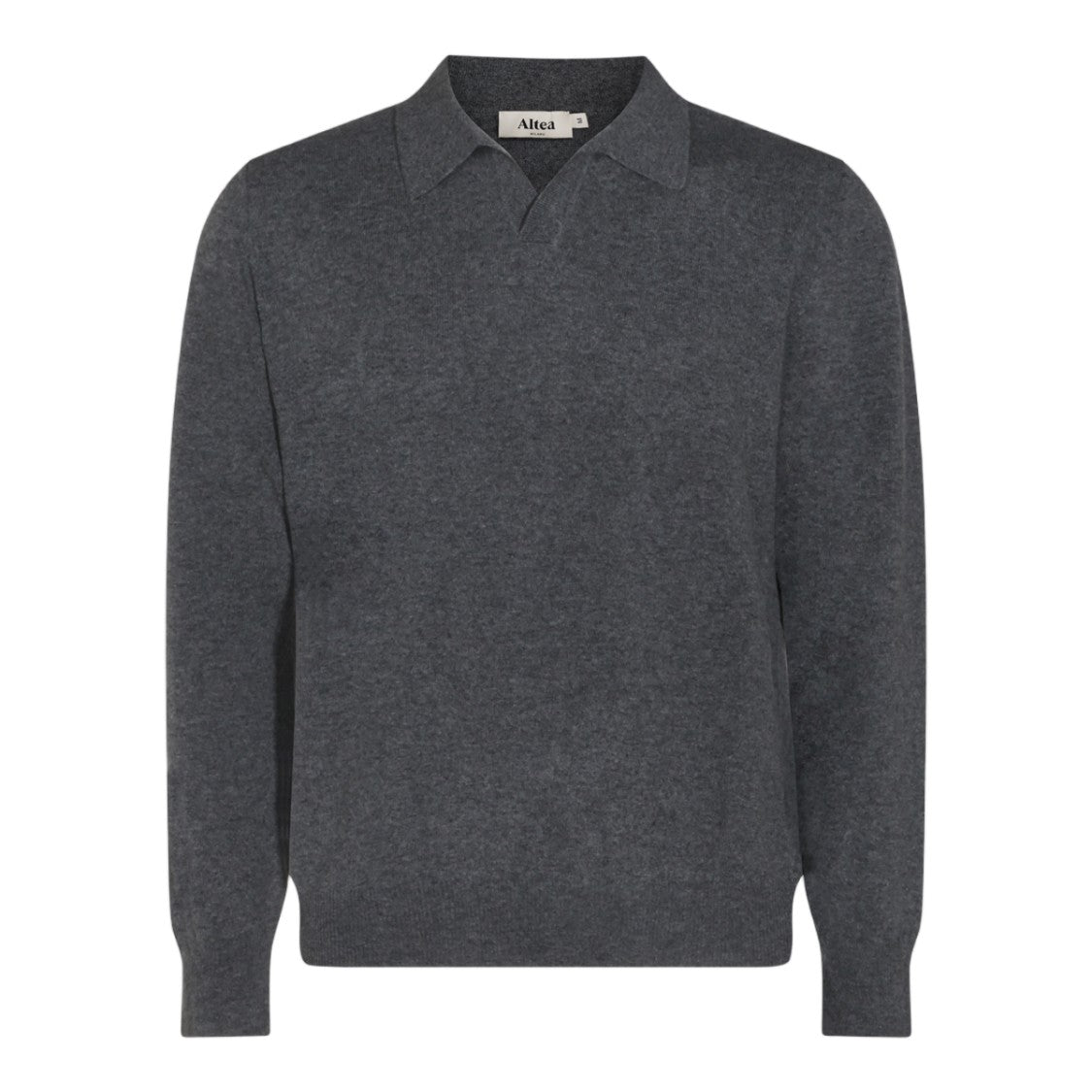 Altea Polo Collar Sweater With V-Neck And Ribbed Finishes