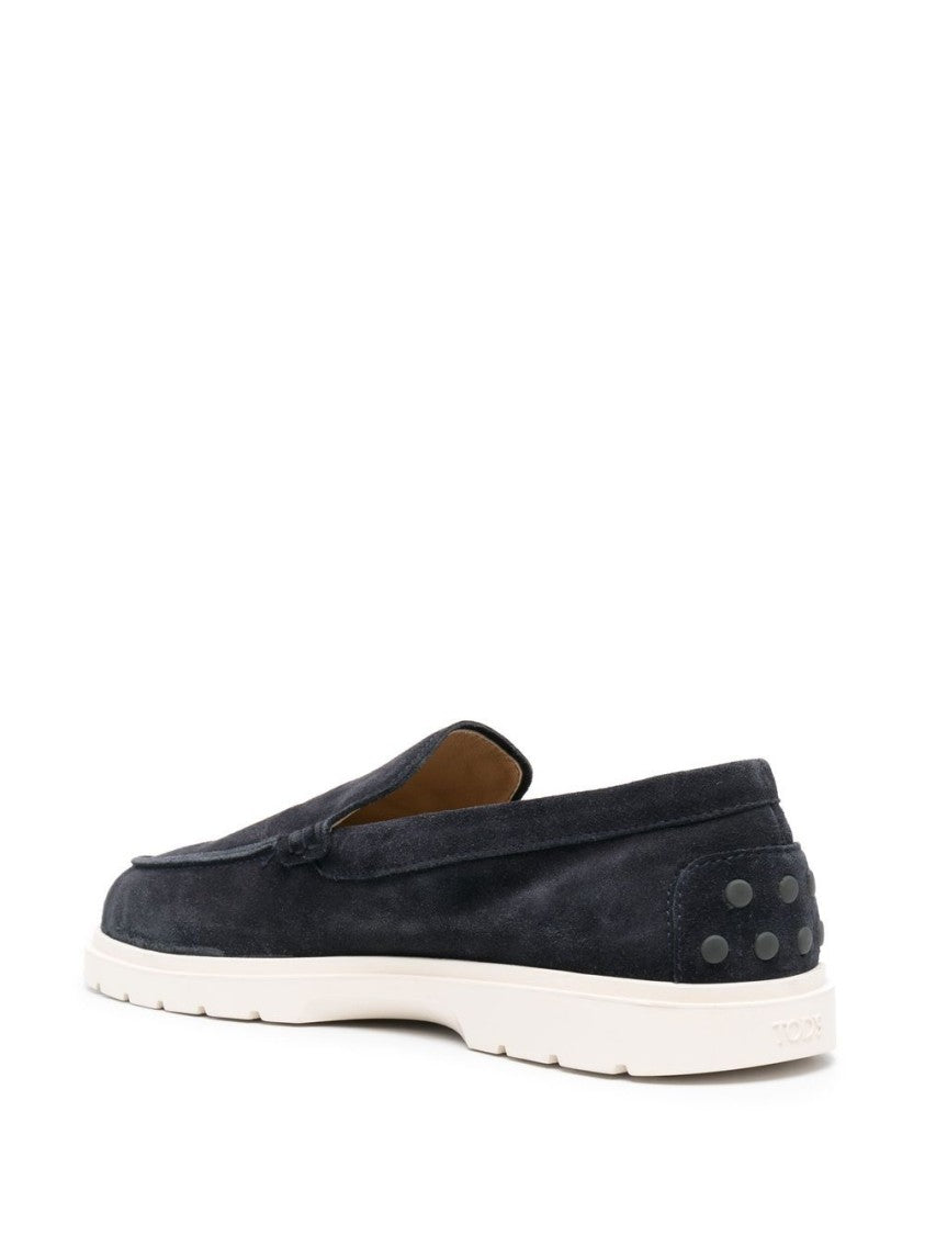 Tod's Black Suede Moccasin With Cushioned Insole
