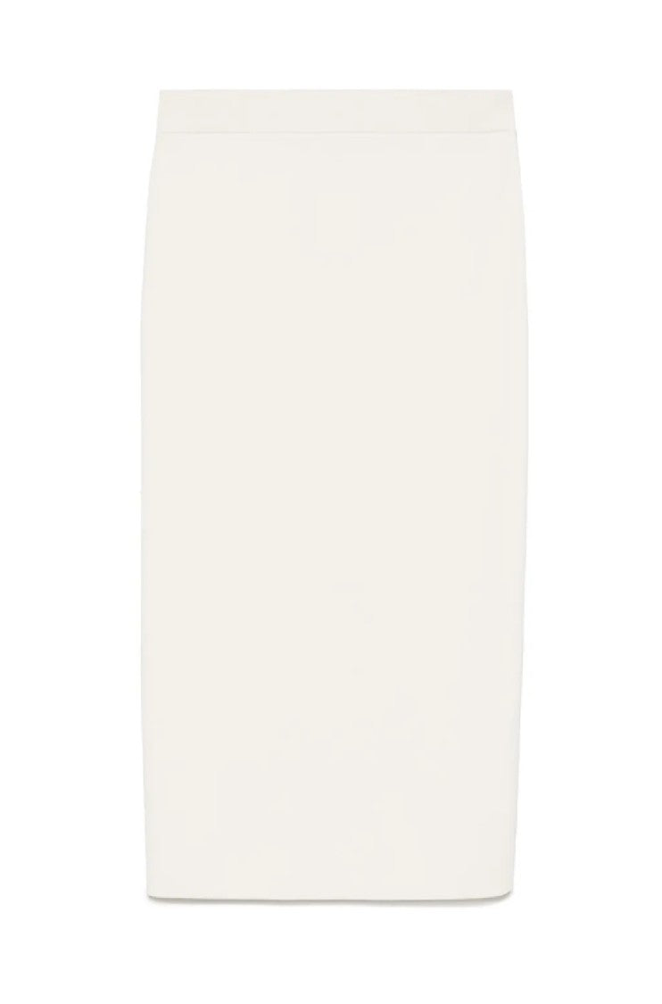 Max Mara Mid-Calf Viscose Blend Skirt With Design