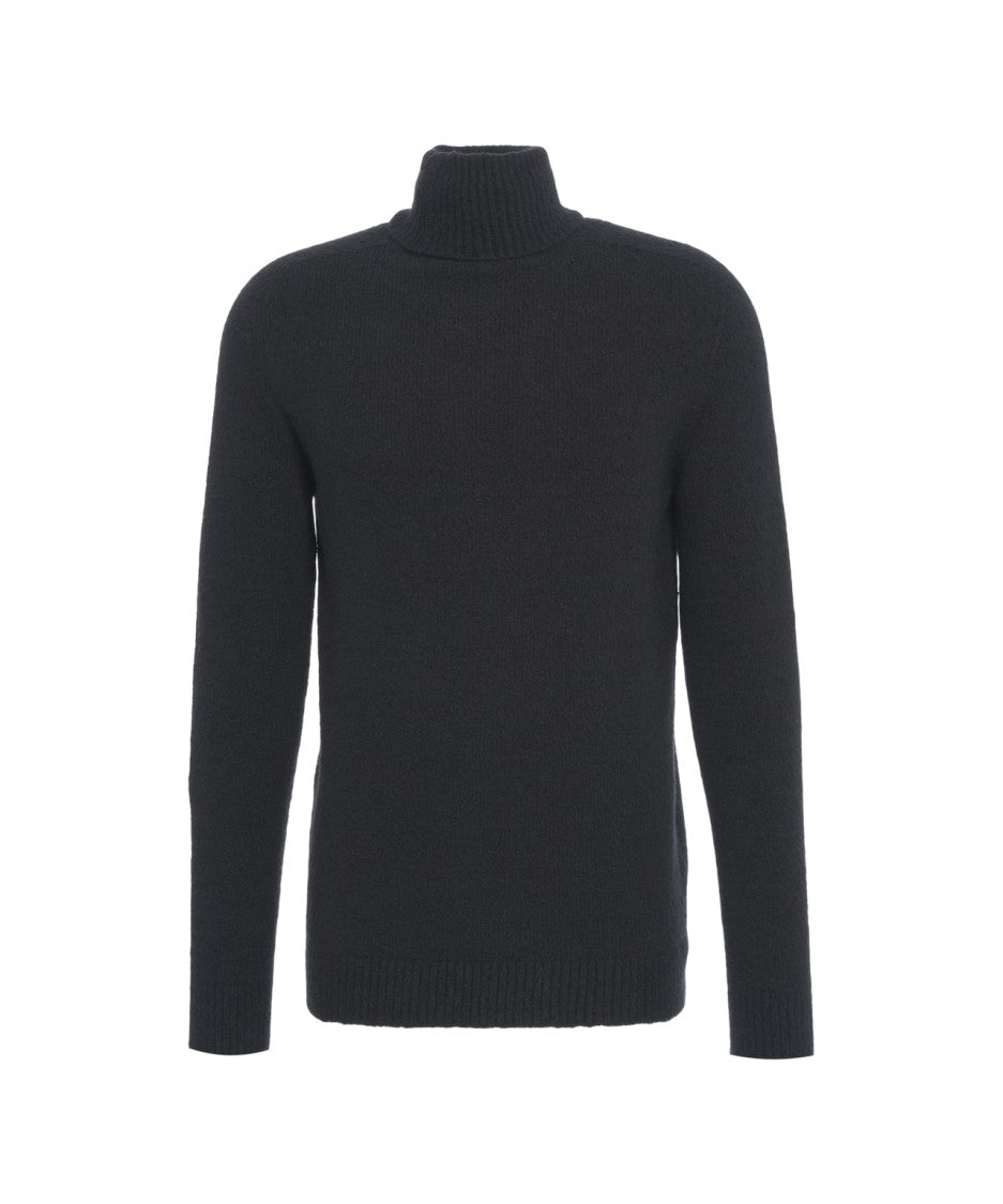 Roberto Collina High Collar Knit Sweater With Ribbed Cuffs