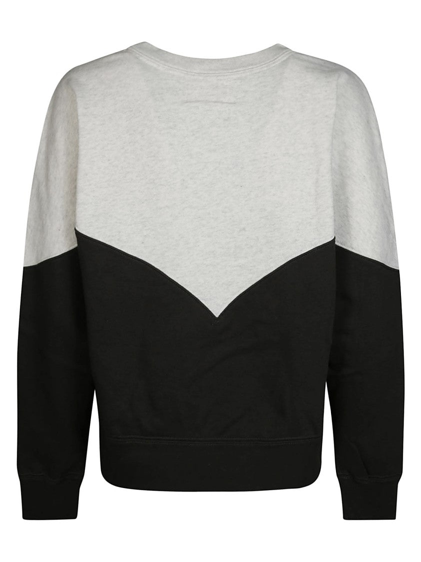 Isabel Marant Houstongz Cropped Two-Tone Sweatshirt