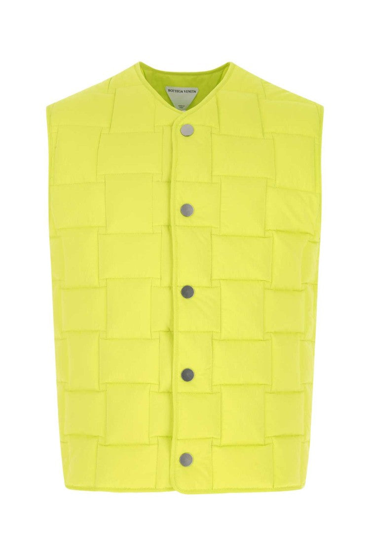 Bottega Veneta Fluo Yellow Nylon Padded Vest