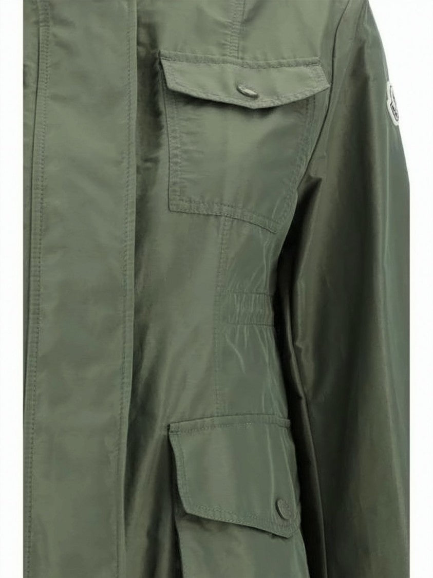 Moncler Structured High-Collar Jacket With Flap Pockets And Adjustable Drawstring