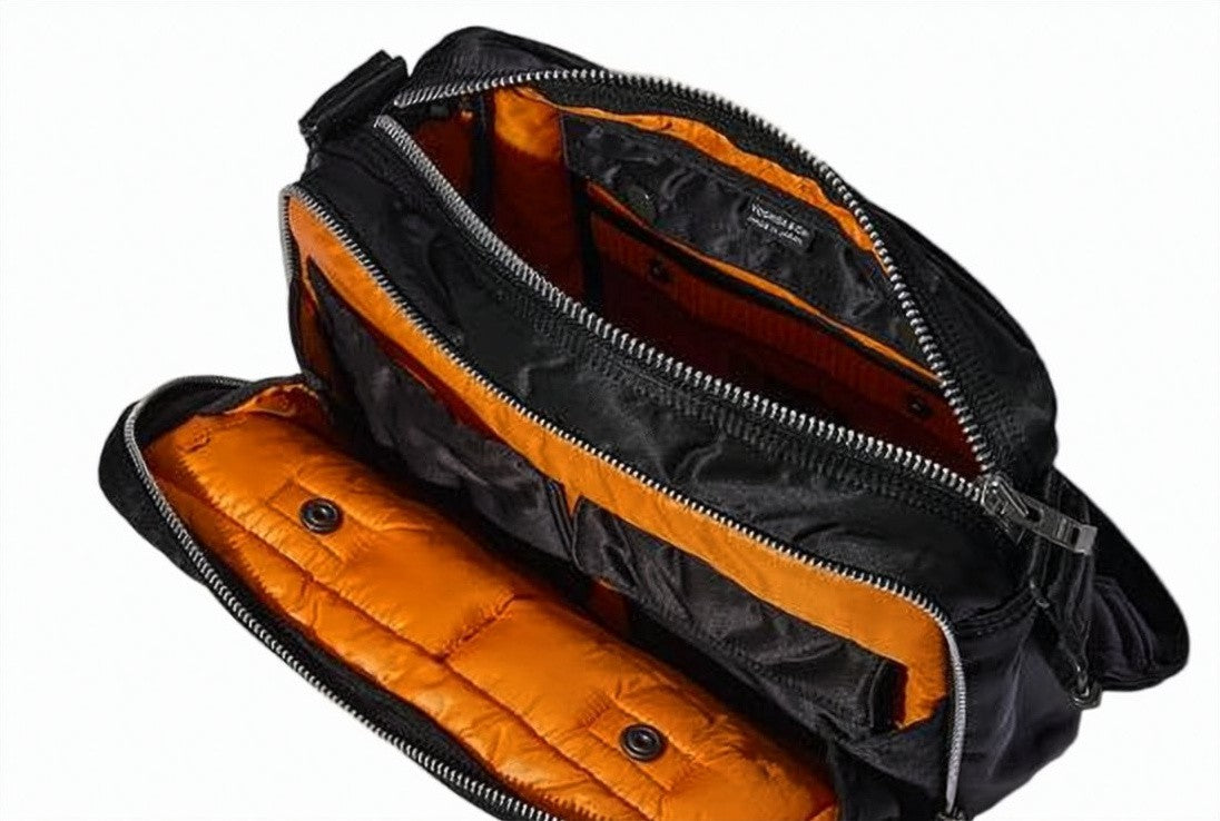 Porter Compact Nylon Crossbody Bag With Zip Pockets