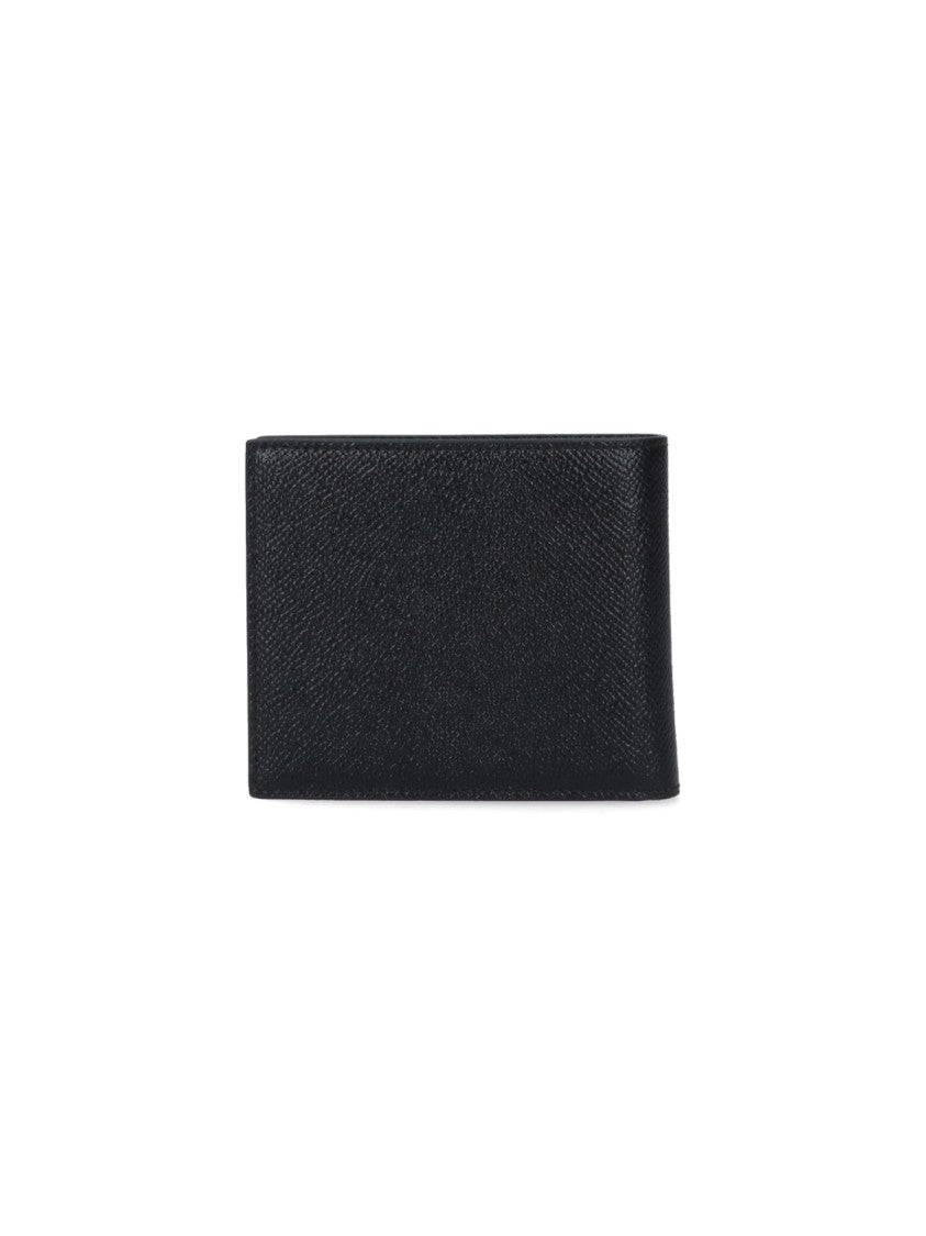 Dolce & Gabbana Bifold Textured Wallet With Rectangular Metal Branding