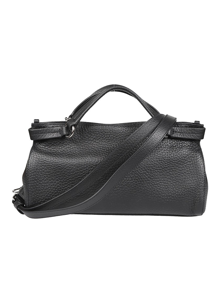 Orciani Virgo Small Compact Calf Leather Shoulder Bag