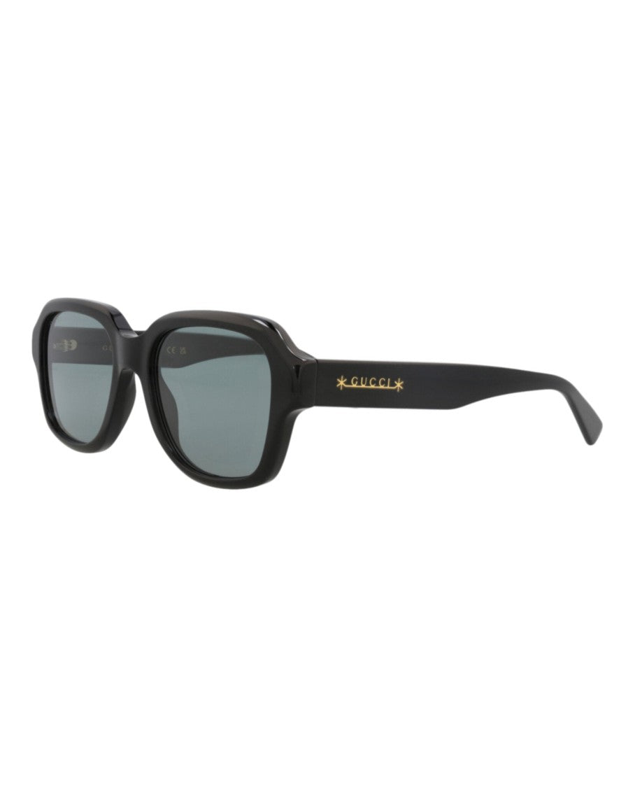Gucci Bold Square-Frame Acetate Sunglasses With Saddle Nose Bridge