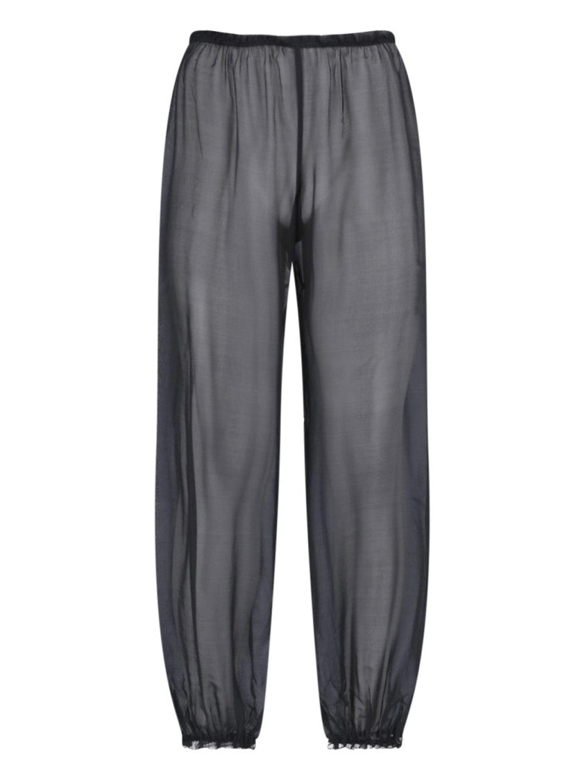 Paloma Wool Black Sheer Silk Weza Trousers