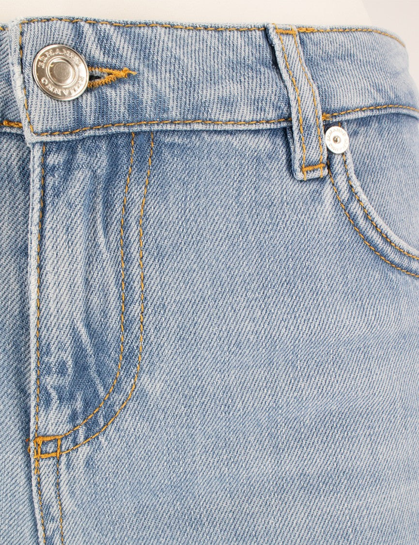 Ermanno Firenze Five-Zip Jeans With Straight Leg Design