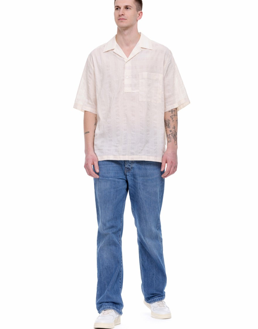 Costumein Beige Clivia 4 Camp Collar Cotton Shirt