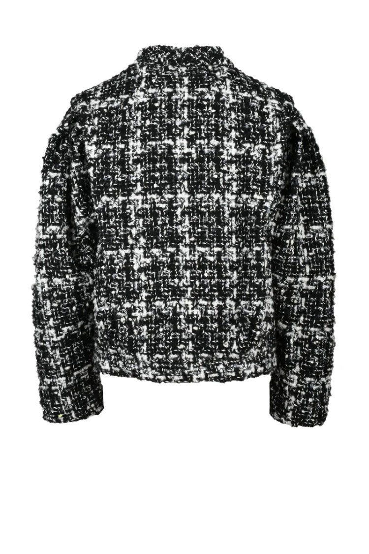 Iro Bouclé Coat - White/Black