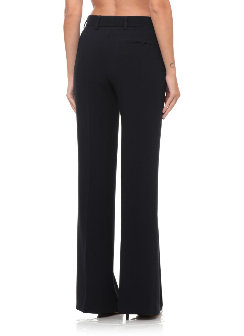 Alberto Biani Black Sleek Silhouette Minimalist Tailored Formal Pants