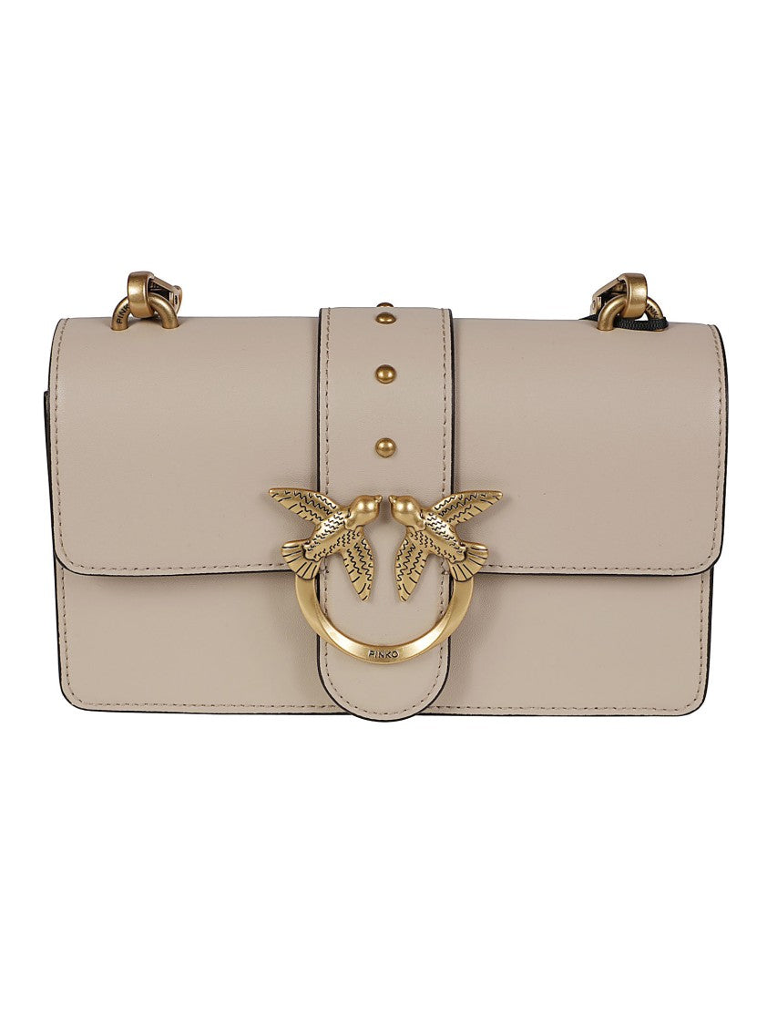 Pinko Love One Mini Leather Shoulder Bag