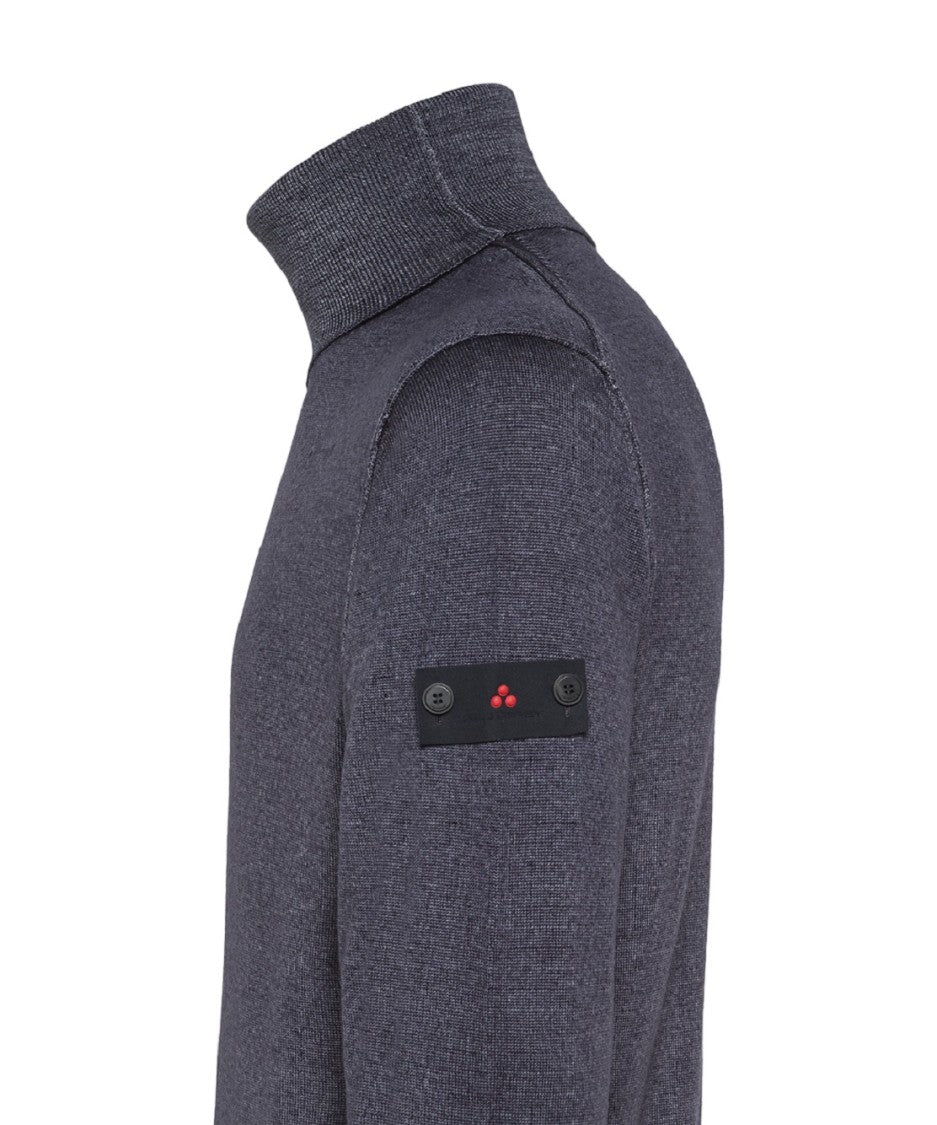 Peuterey Slim-Fit Pure Wool Turtleneck Sweater Logo