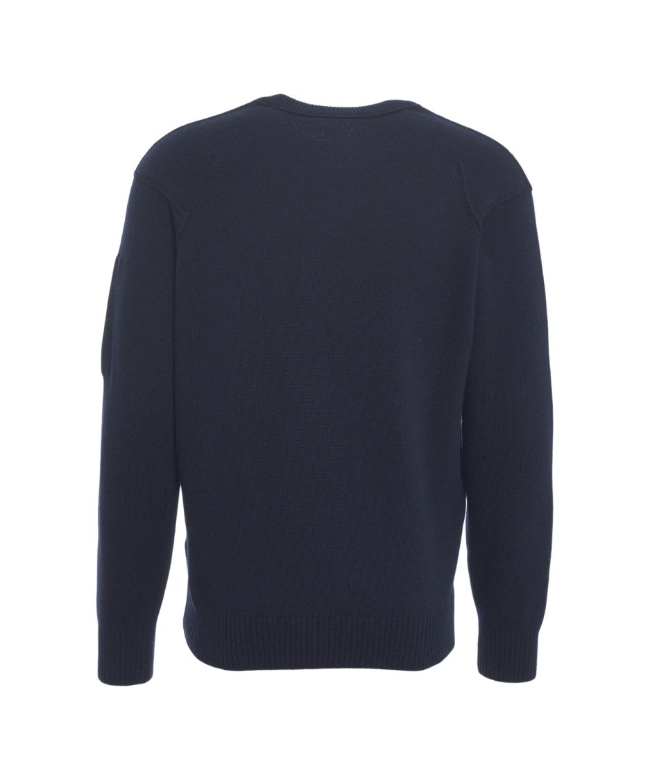 C.P. Company Crew Neck Sweater With Signature Sleeve Detail