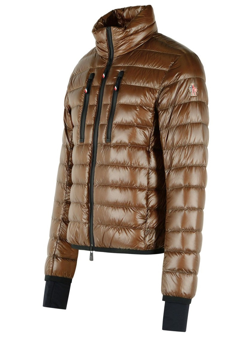 Moncler Grenoble Brown Hers Foldable High-Collar Polyamide Insulated Ski Jacket