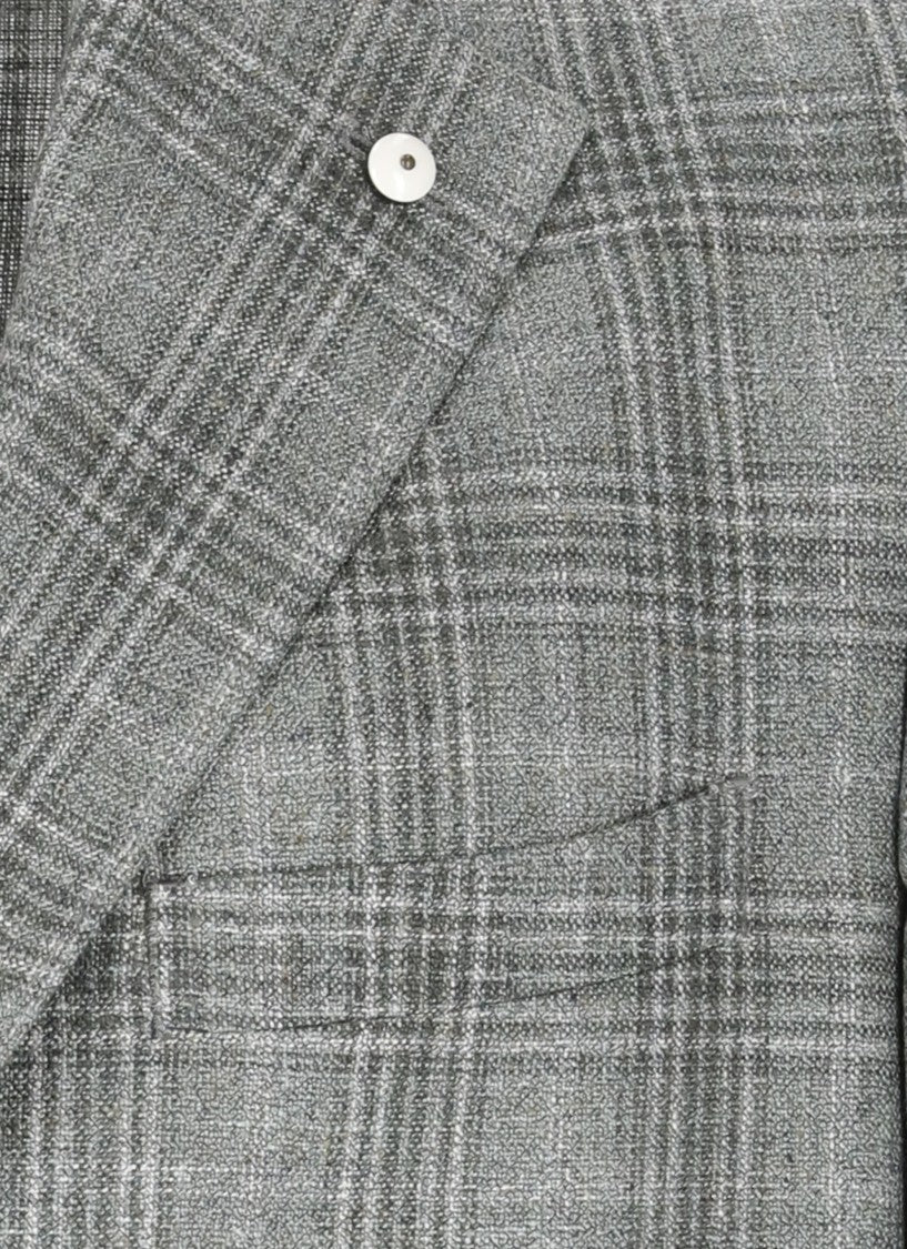 Lubiam Grey Silk And Wool Jacket