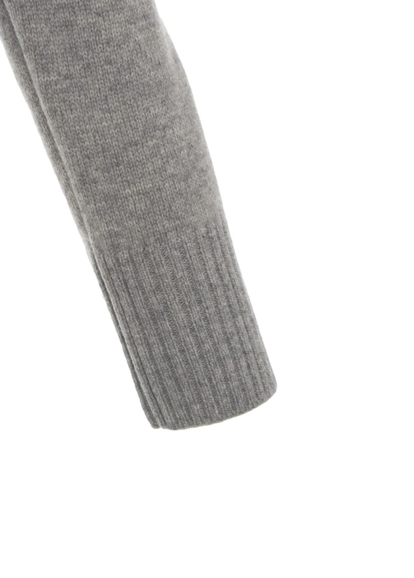 Kaos Light Grey Wool Turtleneck Sweater