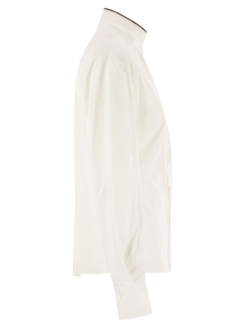 Brunello Cucinelli Stretch Cotton Poplin Shirt