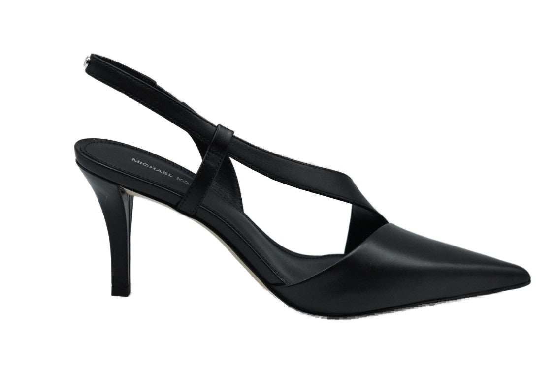 Michael Kors Black Slingback Shoes With Pointed Toe