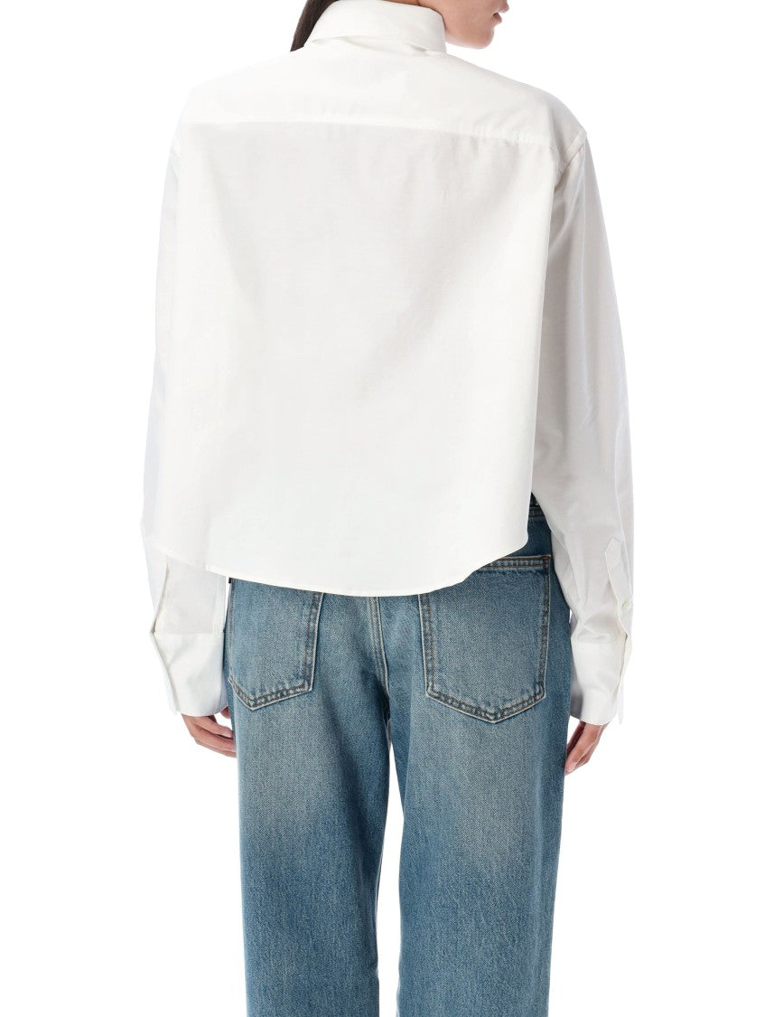 Ami Paris Oxford Cropped Shirt