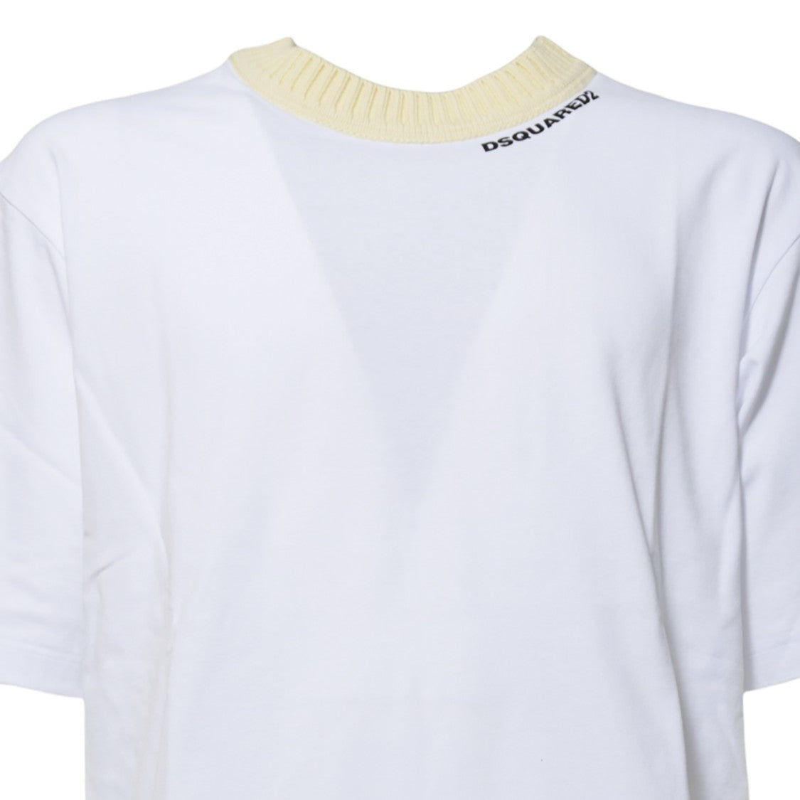 Dsquared2 Drawstring Hem T-Shirt In White Cotton