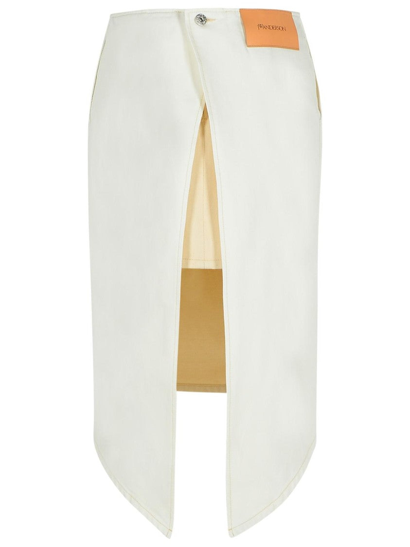 J. W. Anderson Layered' White Cotton Skirt