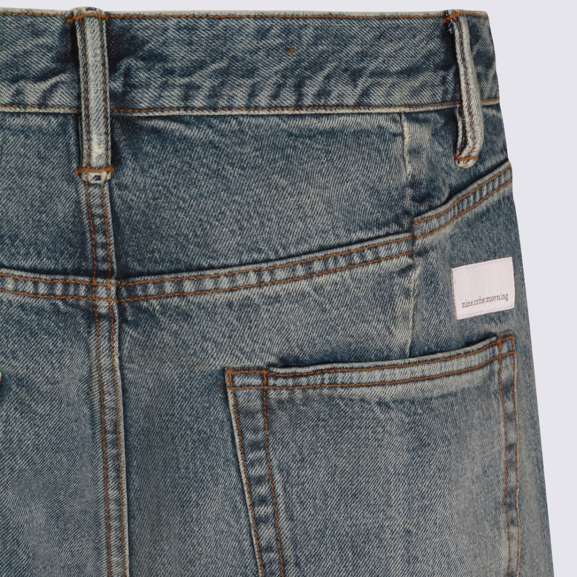 Nine In The Morning Classic Straight-Leg Denim Jeans With Medium Blue Wash