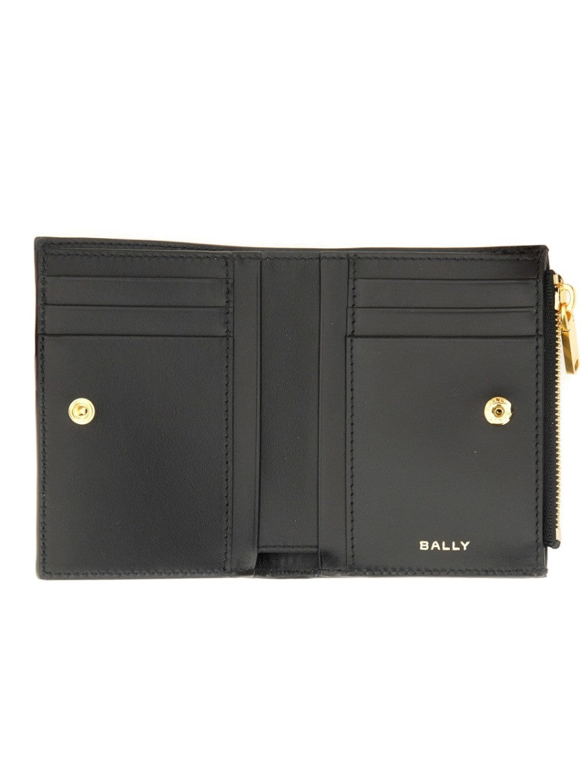 Bally Compact Portfolio With Striped Accent