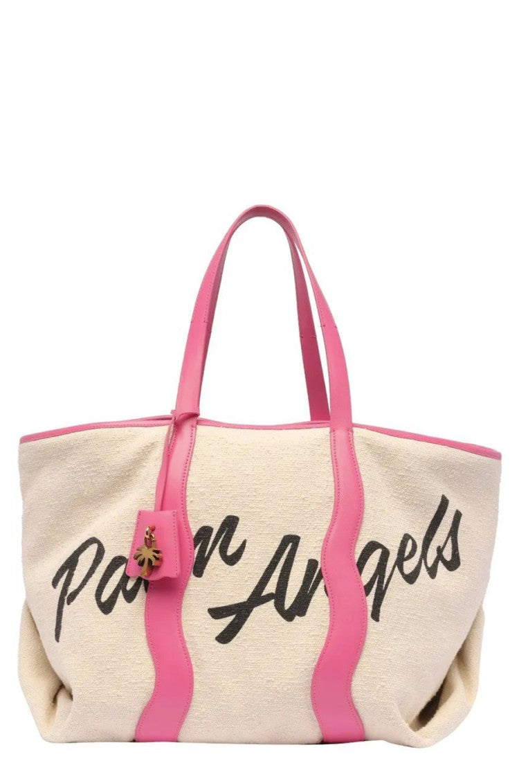 Palm Angels Fuchsia Cabas Logo Tote Bag
