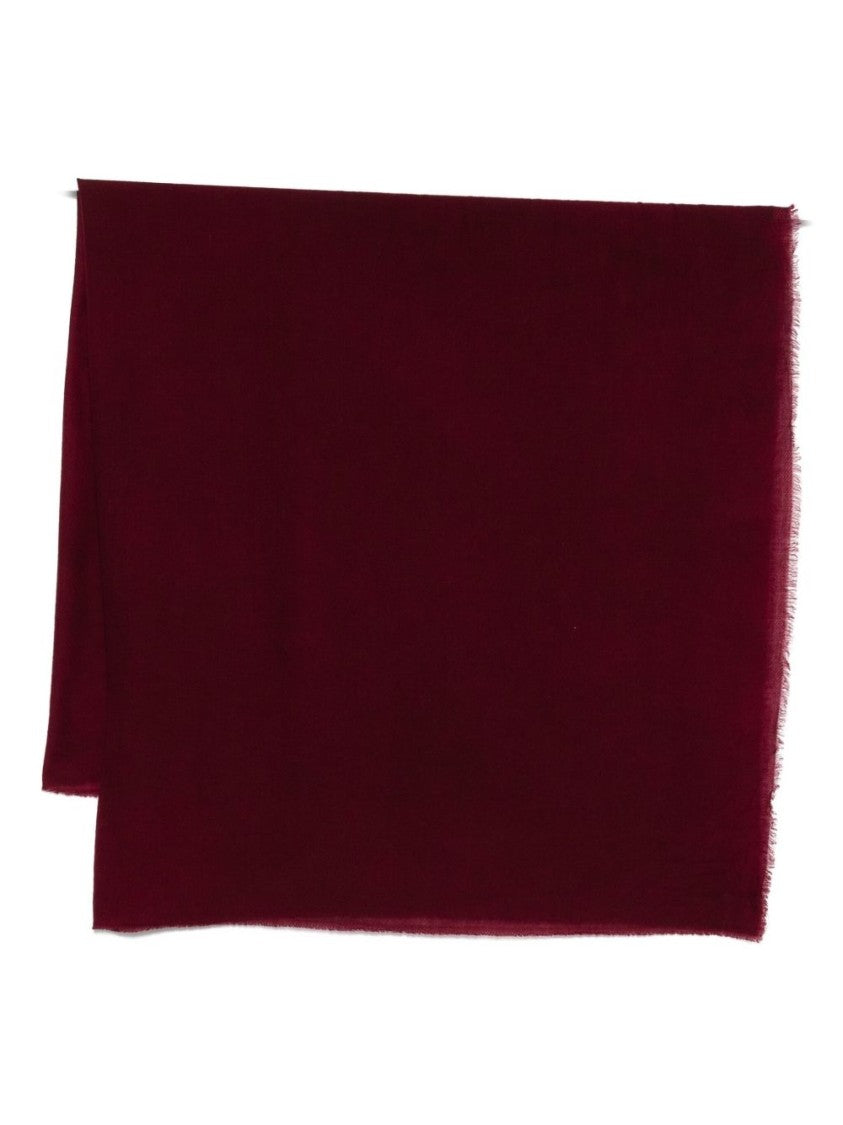 Faliero Sarti Bordeaux Wool And Cashmere Scarf