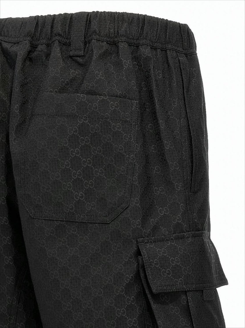 Gucci Relaxed Fit Cargo Shorts With Adjustable Waistband