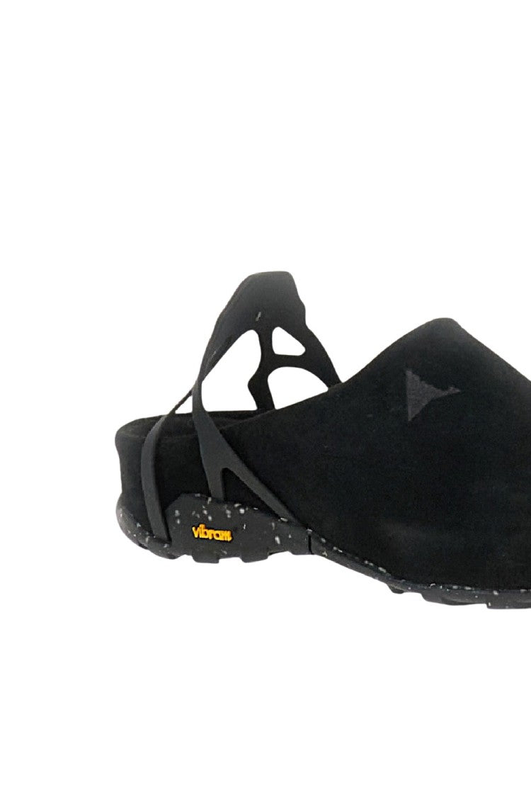 Roa Black Fedaia Suede Clogs