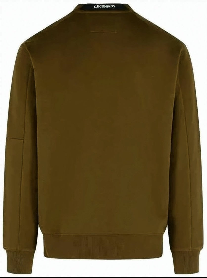 C.P. Company Long-Sleeve Sweatshirt With Zippered Pocket And Ribbed Details