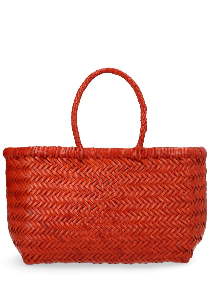 Dragon Diffusion Triple Jump Woven Red Leather Handbag Bag