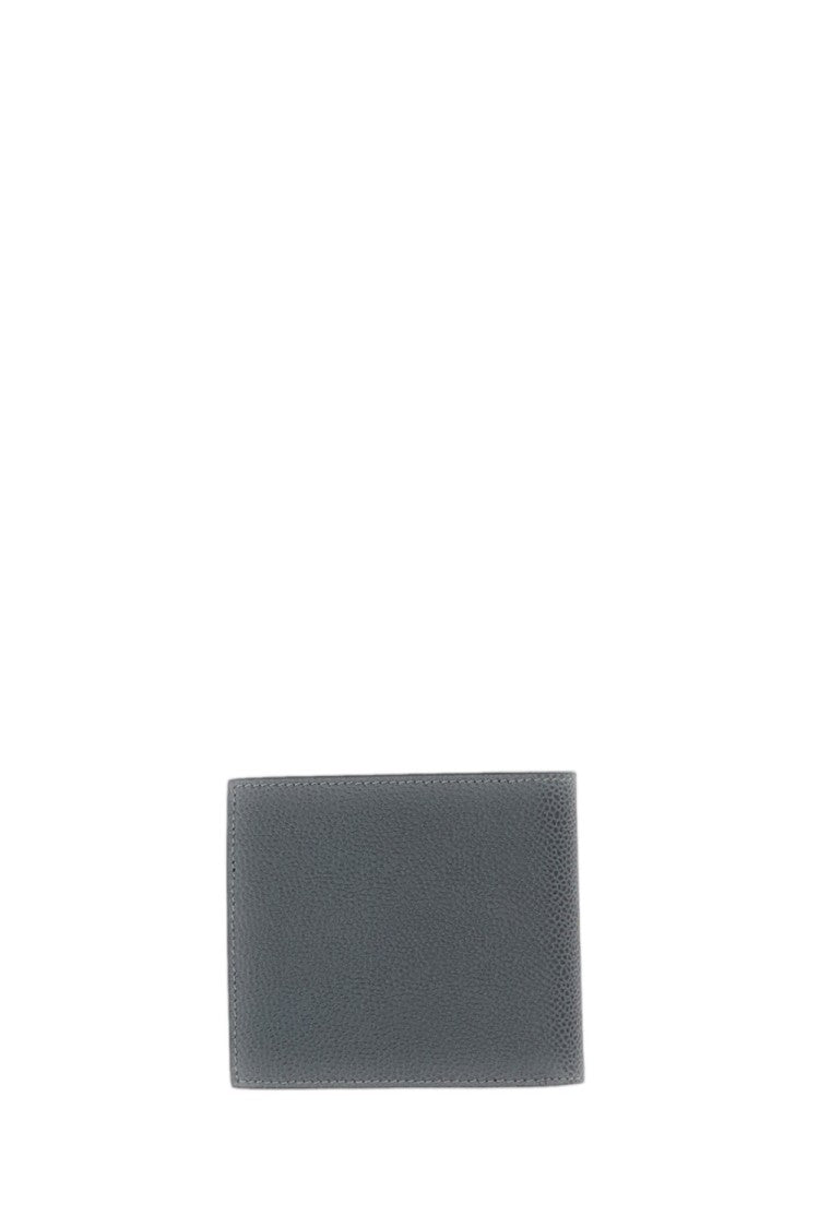 Thom Browne Grey Pebble Grain Leather Billfold Wallet