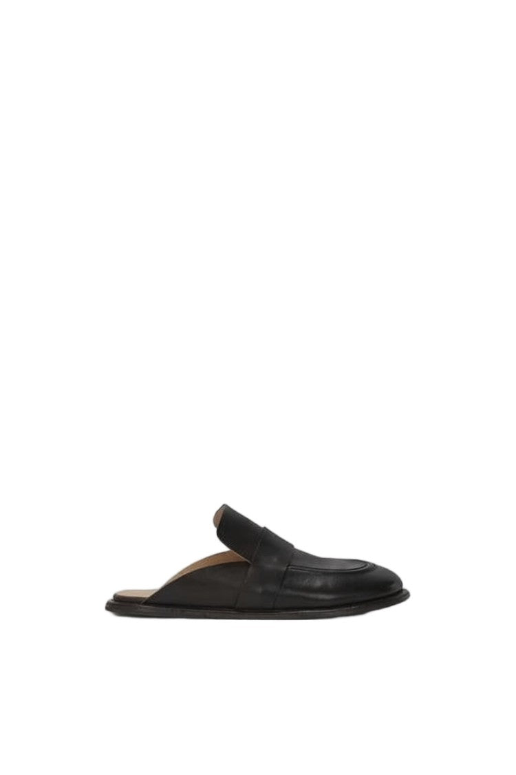 Marsèll Refined Black Leather Minimalist Mule