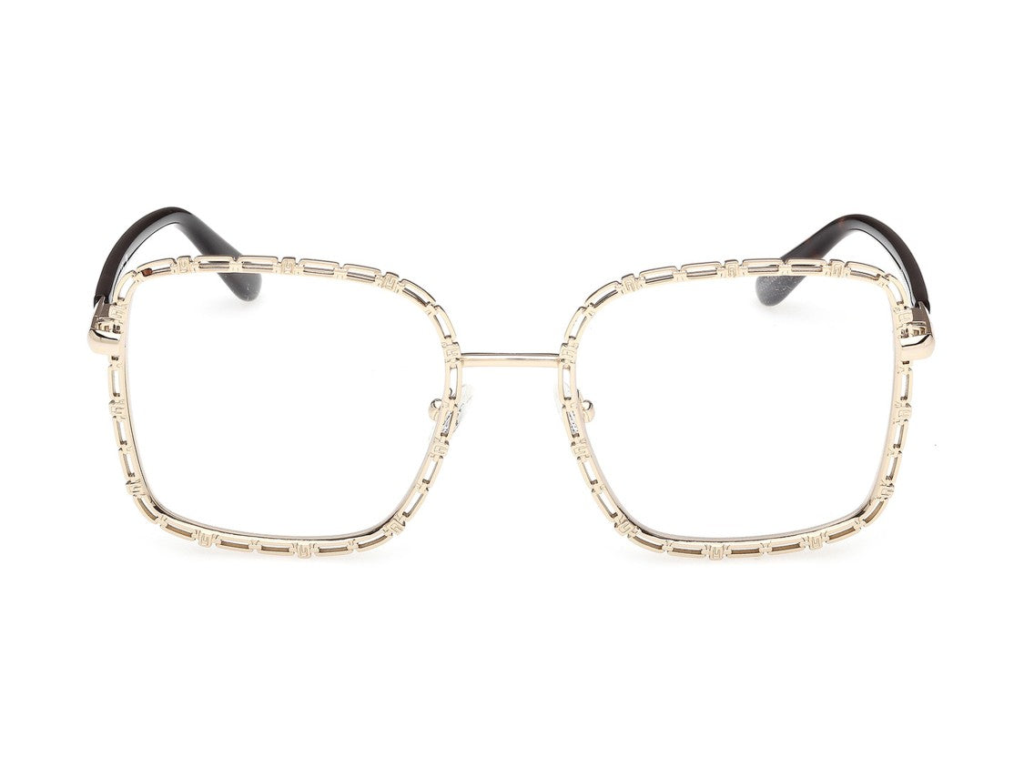 Guess Gold Gu50364 Large Square Metal Eyeglasses