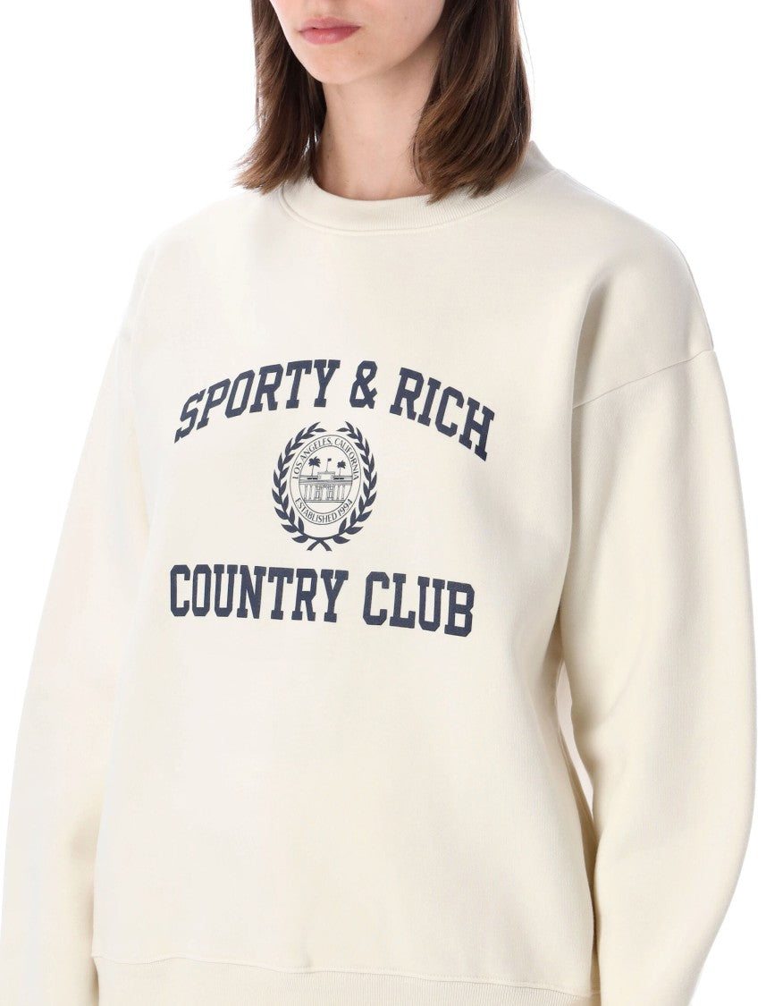 Sporty And Rich Country Club Varsity Crewneck Sweatshirt