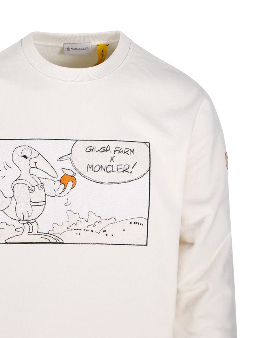 Moncler Genius X Donald Glover Graphic Print Cotton Sweatshirt With Playful Cartoon Design