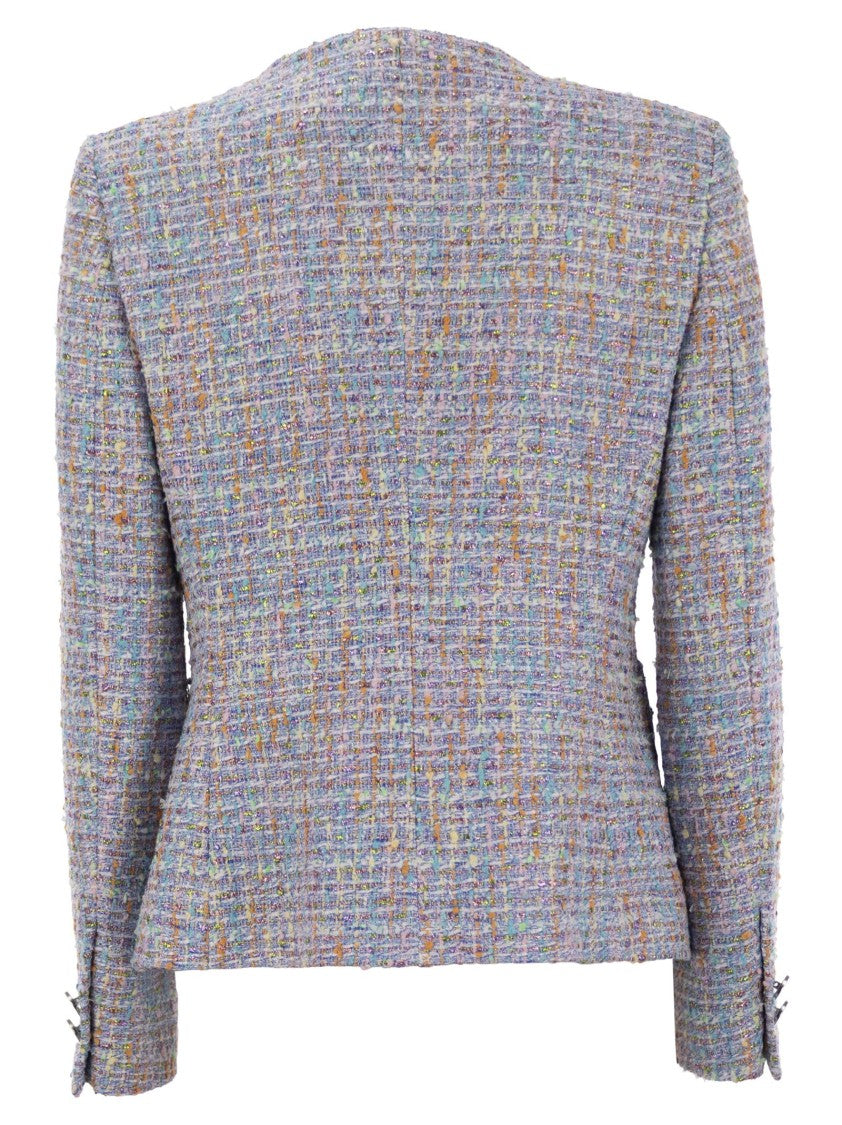 Tagliatore Crew-Neck Jacket With Front Pockets