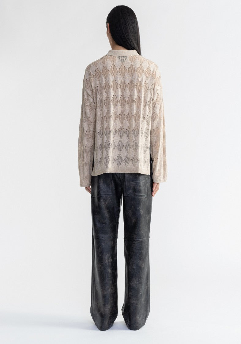 Aeron Tamara - Diamond Knit Cardigan Shirt