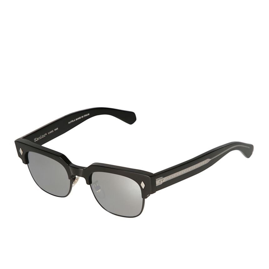 Kador Tobako Cm Bold Rectangular Sunglasses With Glossy Black Finish