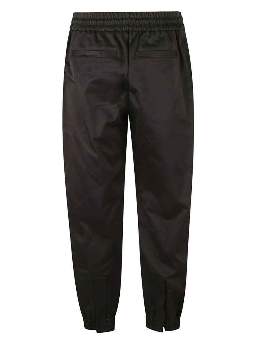 Alexander Mcqueen Relaxed-Fit Black Trousers With Elasticated Waistband