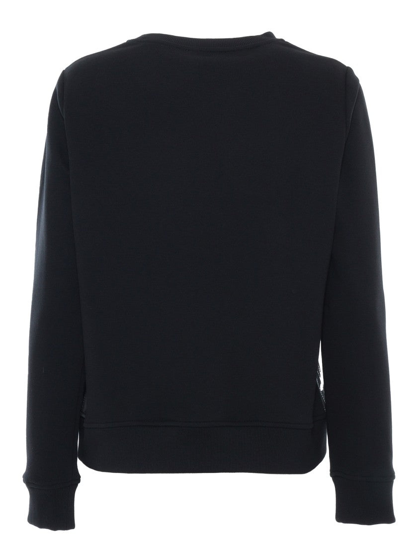 Elisabetta Franchi "Flower Vibes Only" Black Sweatshirt