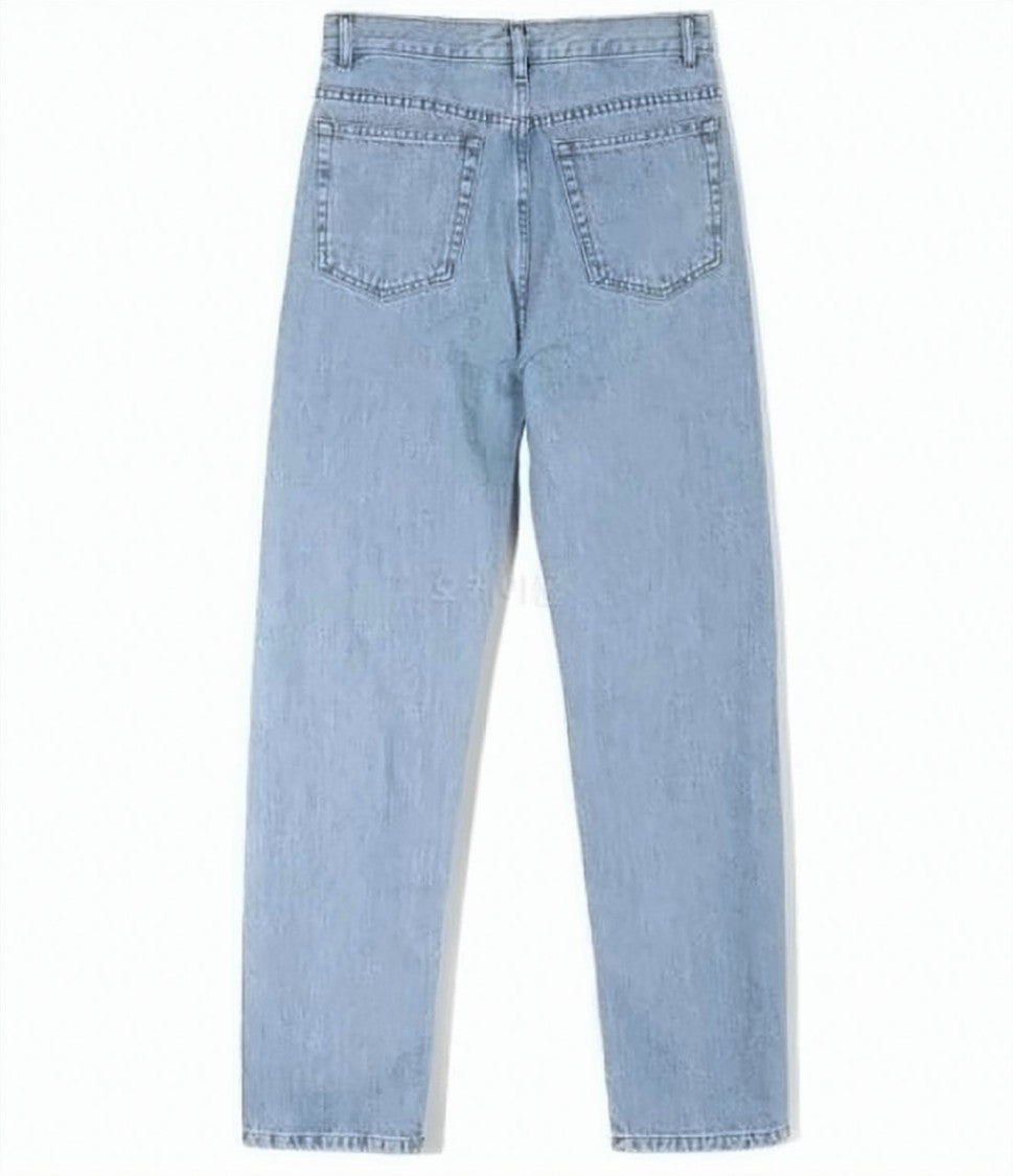 A.P.C. Light Blue Straight-Leg Denim Pants