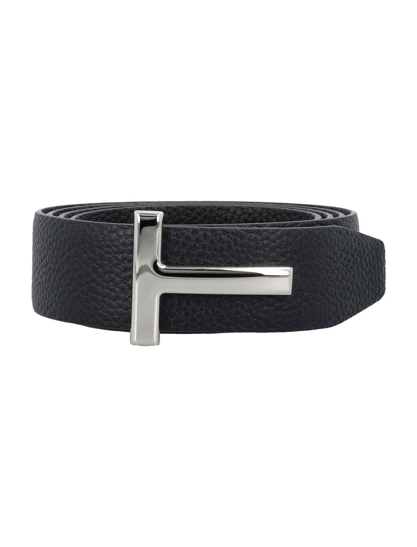 Tom Ford T Grainy Leather Belt